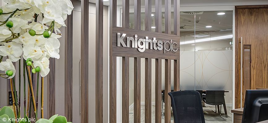 Photograph of an office interior. Copyright Knights Plc  