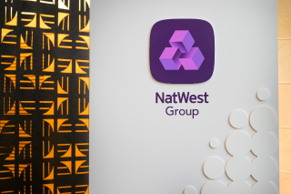 This image shows the NatWest Group logo on a white background.